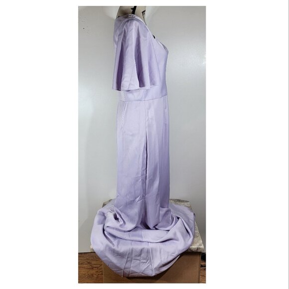 Vince Camuto Asymmetrical Formal Gown, Lilac, Womens Size 12 - Picture 5 of 7